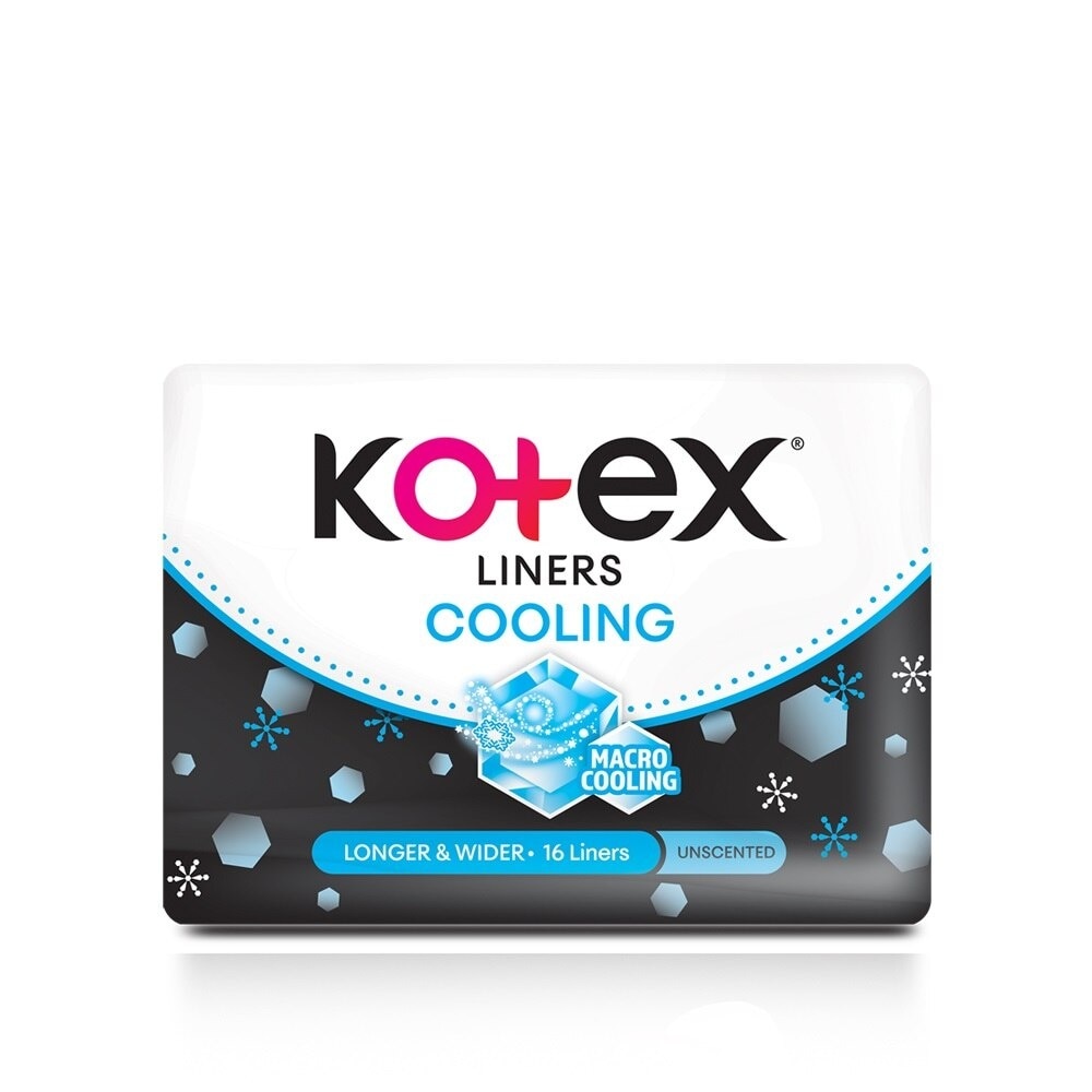 KOTEX Cooling Longer + Wider Liners 16s