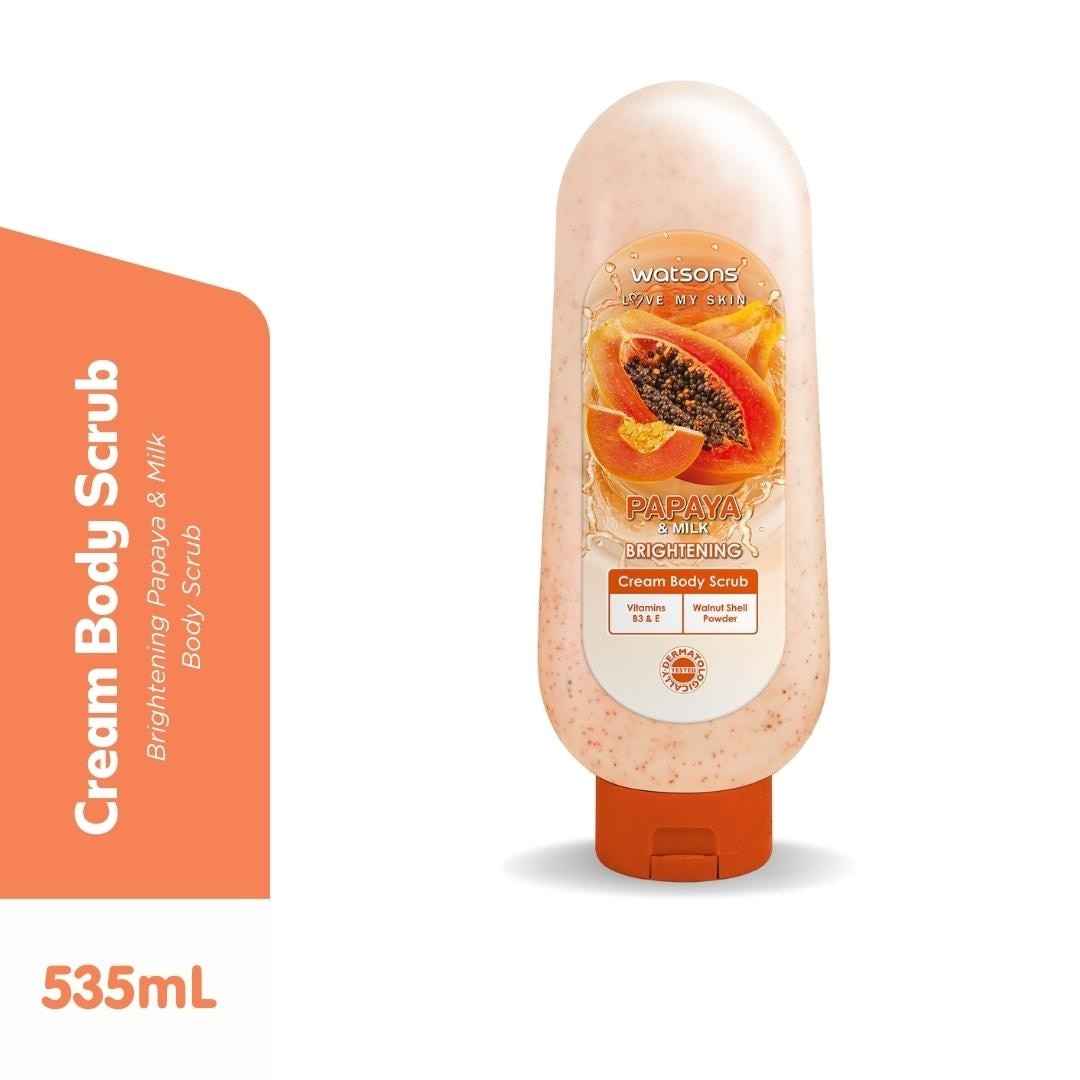 WATSONS LOVE MY SKIN Papaya And Milk Brightening Body Scrub 535ml