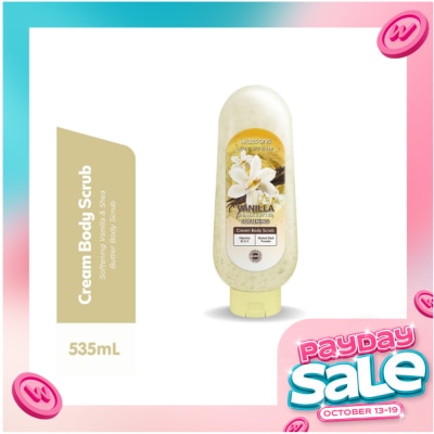 WATSONS WATSONS LOVE MY SKIN Vanilla & Shea Butter Softening Cream Body Scrub 535ml image