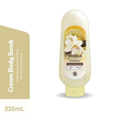 WATSONS WATSONS LOVE MY SKIN Vanilla & Shea Butter Softening Cream Body Scrub 535ml