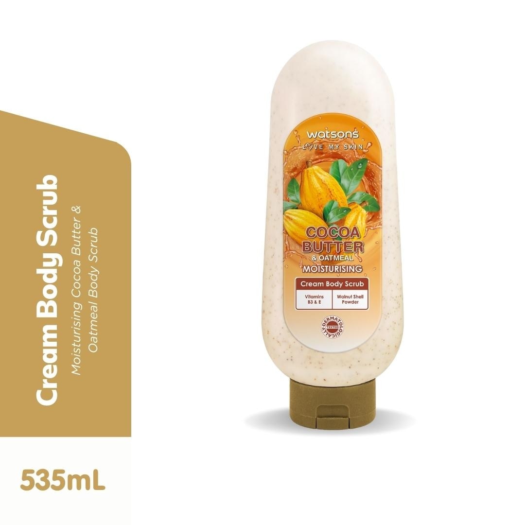 WATSONS LOVE MY SKIN Cocoa Butter & Oatmeal Moisturizing Cream Body Scrub 535ml