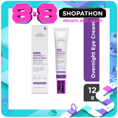 LUXE ORGANIX - Advanced Retinol + Bakuchiol Deep Wrinkle Eye Contour Overnight Cream 12g image