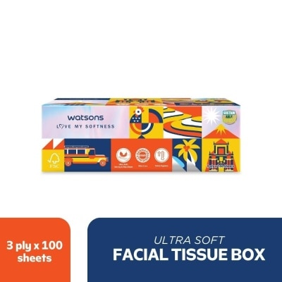 WATSONS WATSONS Facial Tissue Box 100s x 3