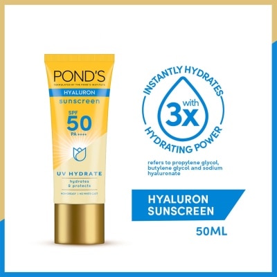 PONDS Hyaluron Sunscreen SPF50 PA++++ UV Hydrate 50ml