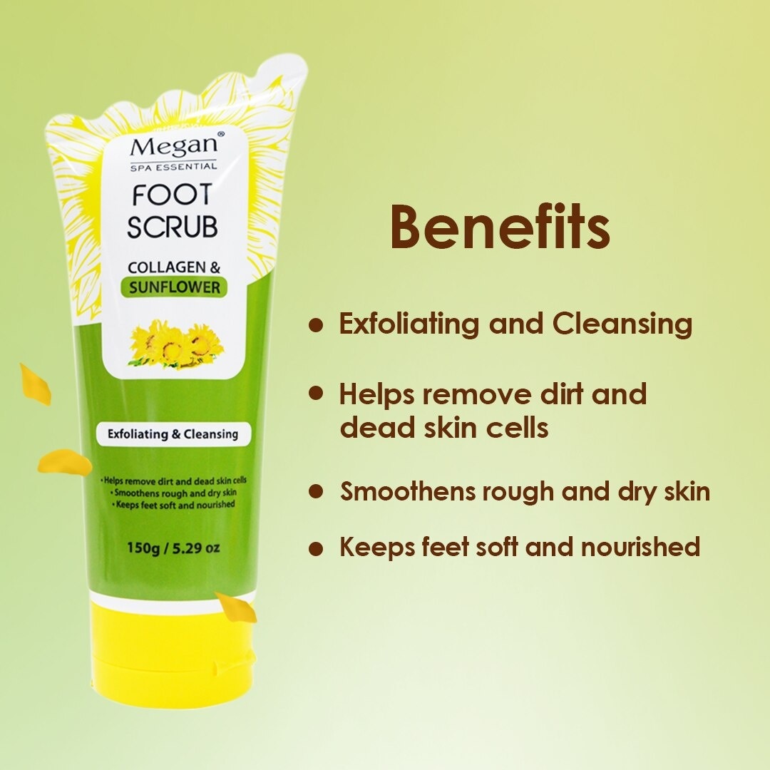 Megan Foot Scrub 150ml Collagen & Sunflower