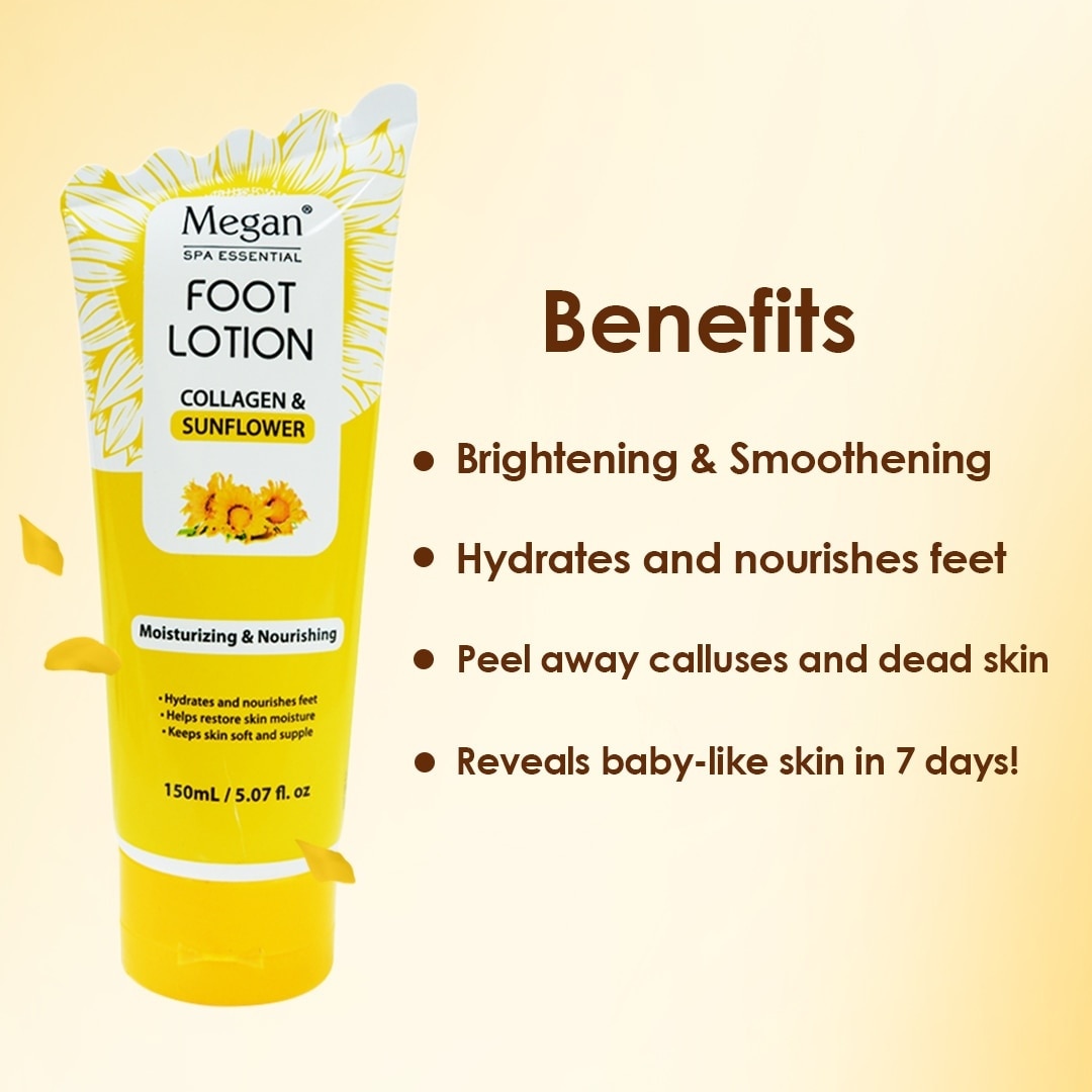 Megan Foot Lotion 150ml Collagen & Sunflower