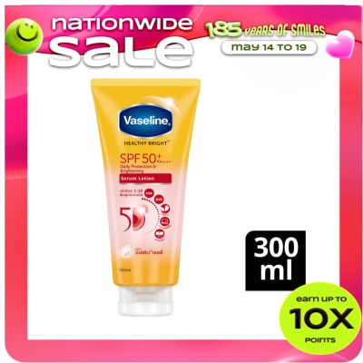 VASELINE - Healthy Bright SPF50+ PA++++ Daily Protection & Brightening Serum Lotion 300ml