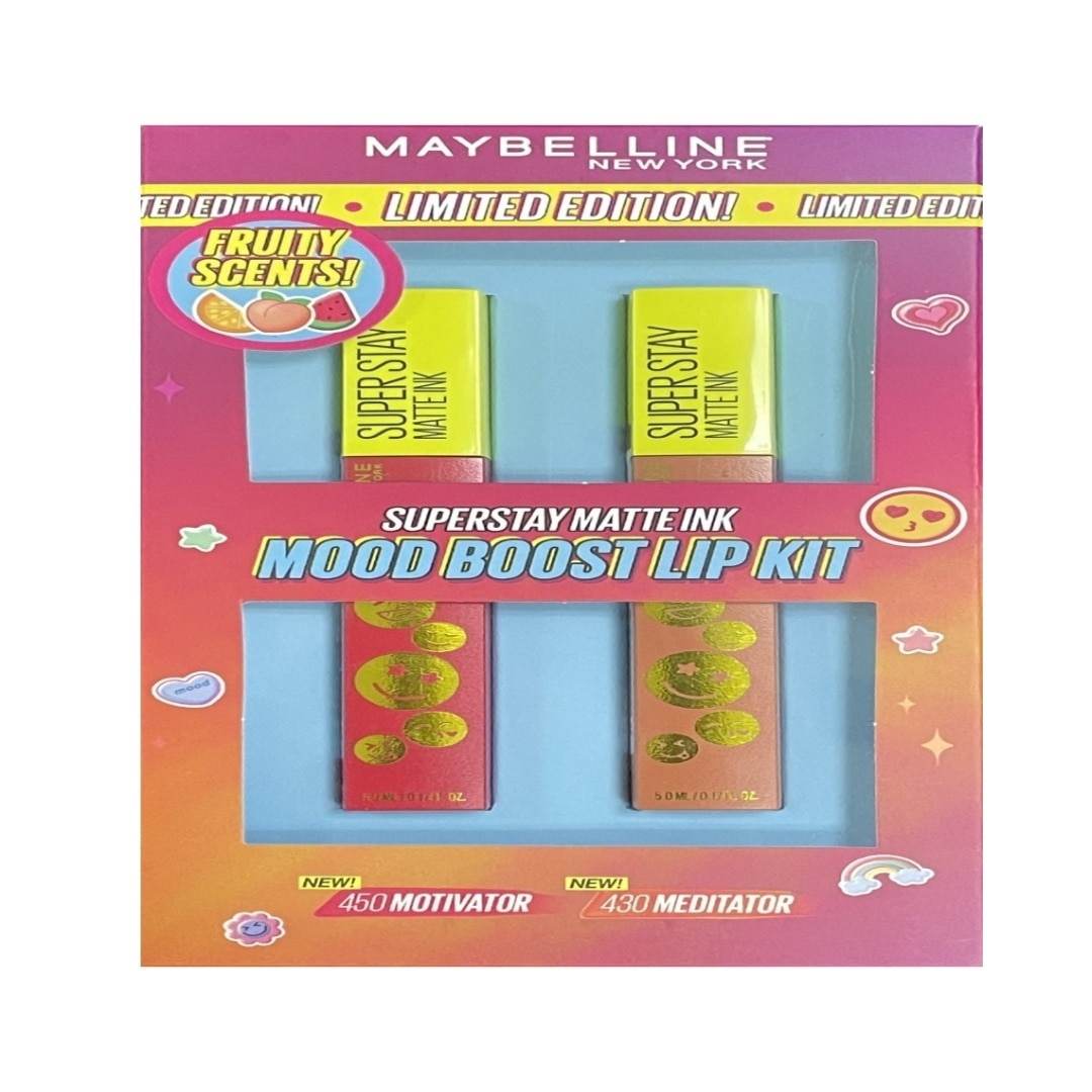 MAYBELLINE Superstay Matte Ink Mood Boost Lip Kit Motivator And Meditator