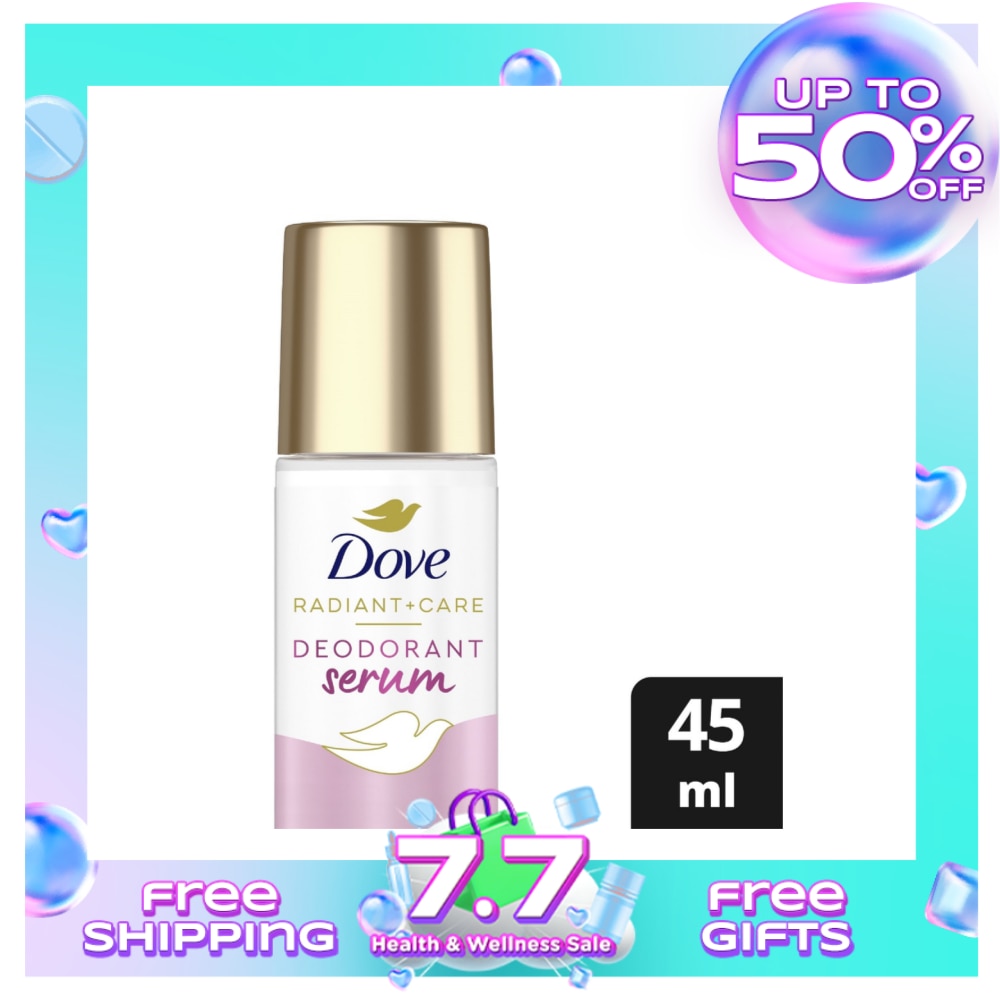 Dove Radiant + Care Deodorant Serum Roll On 3% Niacinamide 10x Collagen Deep Renew 45ml