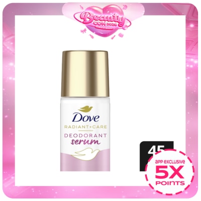 DOVE - Dove Radiant + Care Deodorant Serum Roll On 3% Niacinamide 10x Collagen Deep Renew 45ml