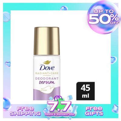 DOVE Dove Radiant + Care Deodorant Serum Roll On 3% Niacinamide 10x Omega 6 Pore Smoothener 45ml