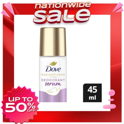 DOVE Dove Radiant + Care Deodorant Serum Roll On 3% Niacinamide 10x Omega 6 Pore Smoothener 45ml