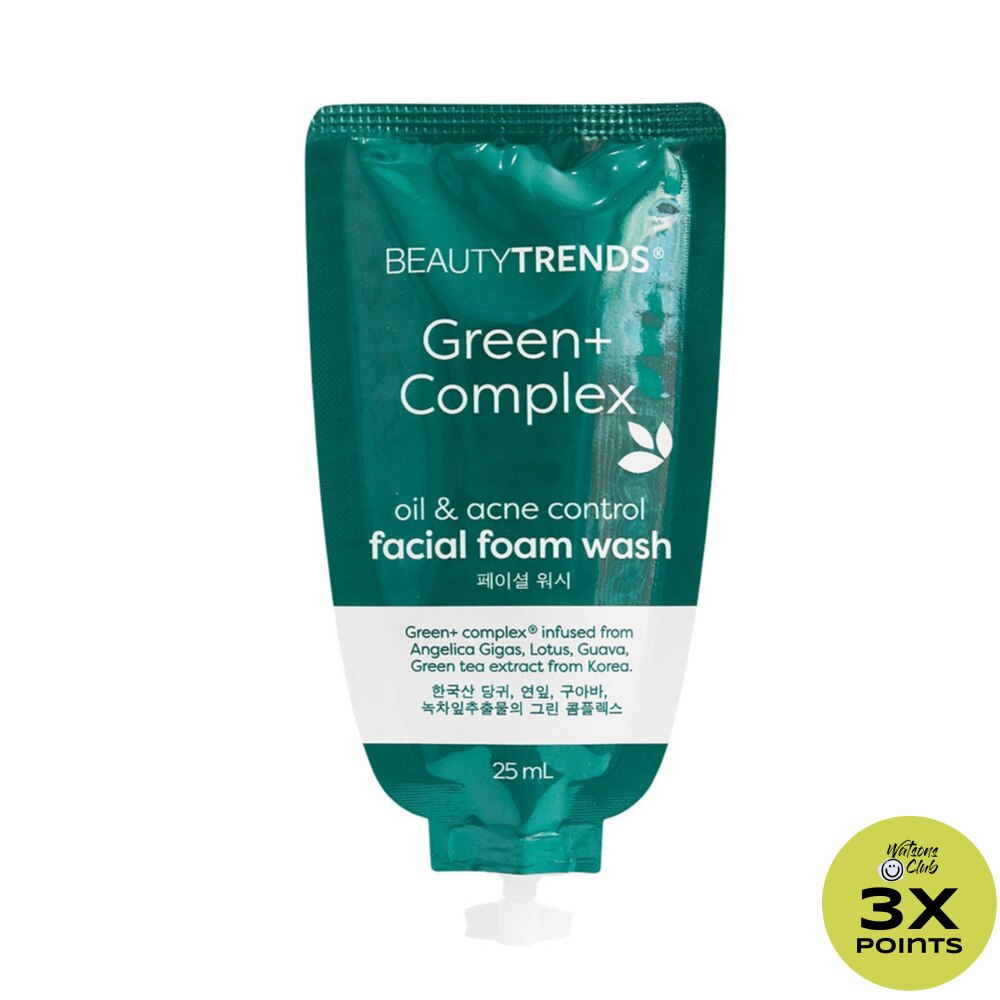 Green+ Complex Oil & Acne Control Facial Foam Wash 25ml