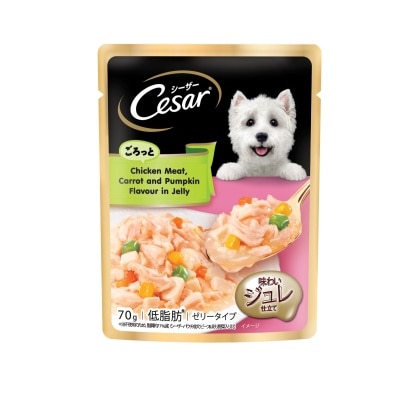 CESAR Pouch Chicken Meat with Carrot & Pumpkin in Jelly 70G