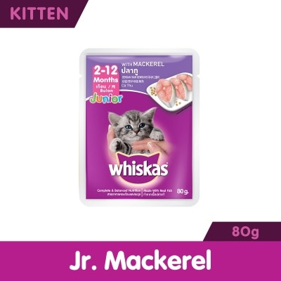 WHISKAS Pouch Jr Mackerel 80g