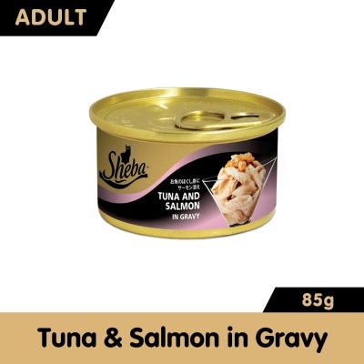 SHEBA Can Tuna Salmon in Gravy 85g