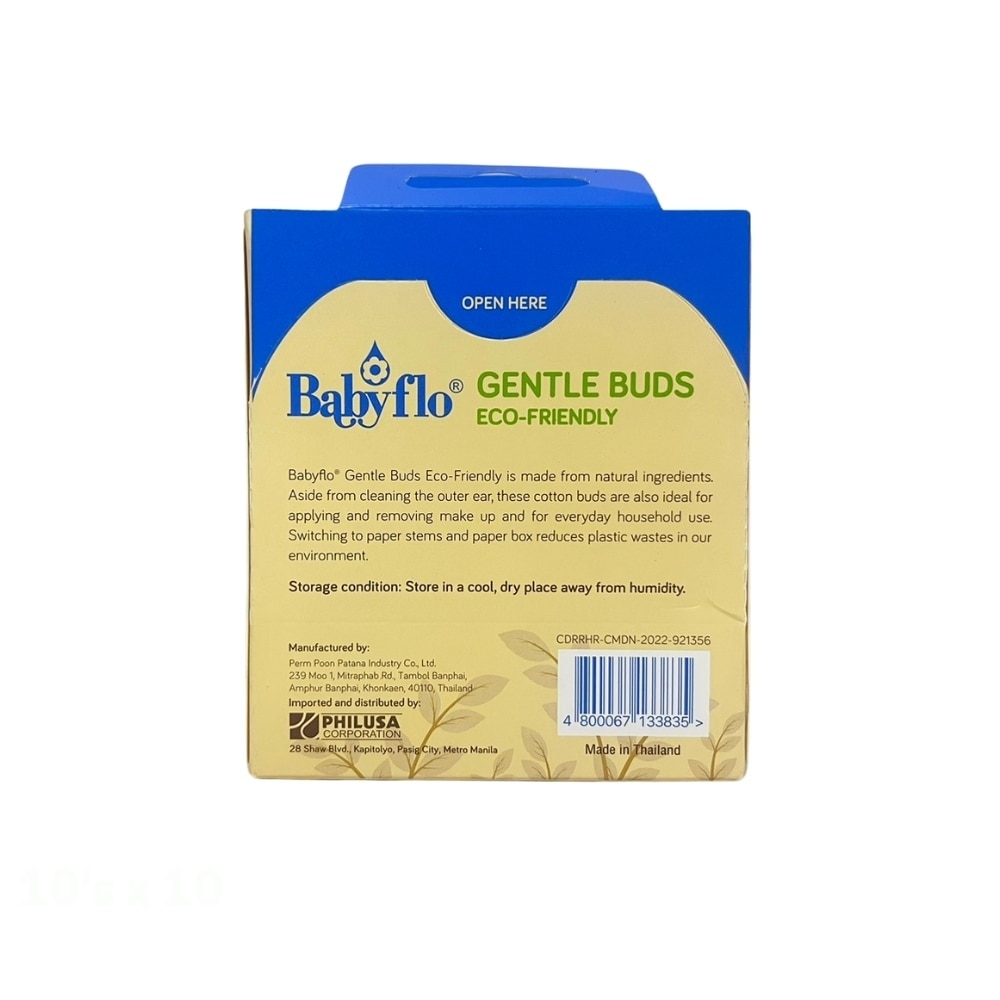 BABYFLO Eco-Friendly Gentle Buds 200 Tips x2