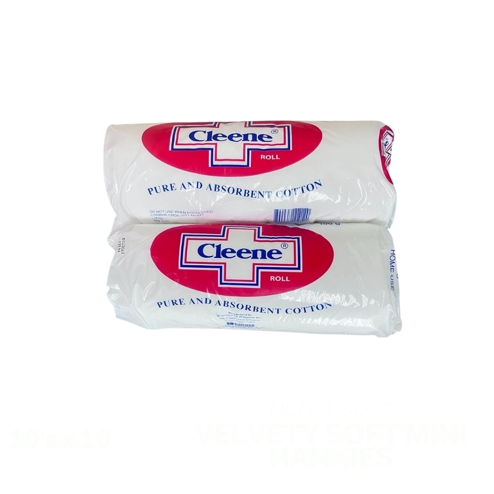 CLEENE Pure and Absorbent Cotton Roll 100g x2