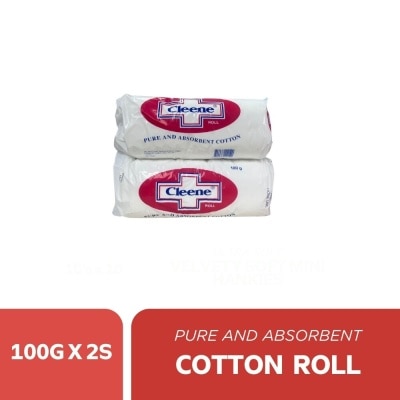 CLEENE CLEENE Pure and Absorbent Cotton Roll 100g x2