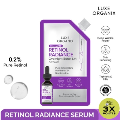 LUXE ORGANIX LUXE ORGANIX Clinical Pro Retinol Radiance Overnight Botox Lift Serum 7ml