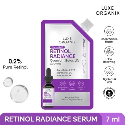LUXE ORGANIX LUXE ORGANIX Clinical Pro Retinol Radiance Overnight Botox Lift Serum 7ml