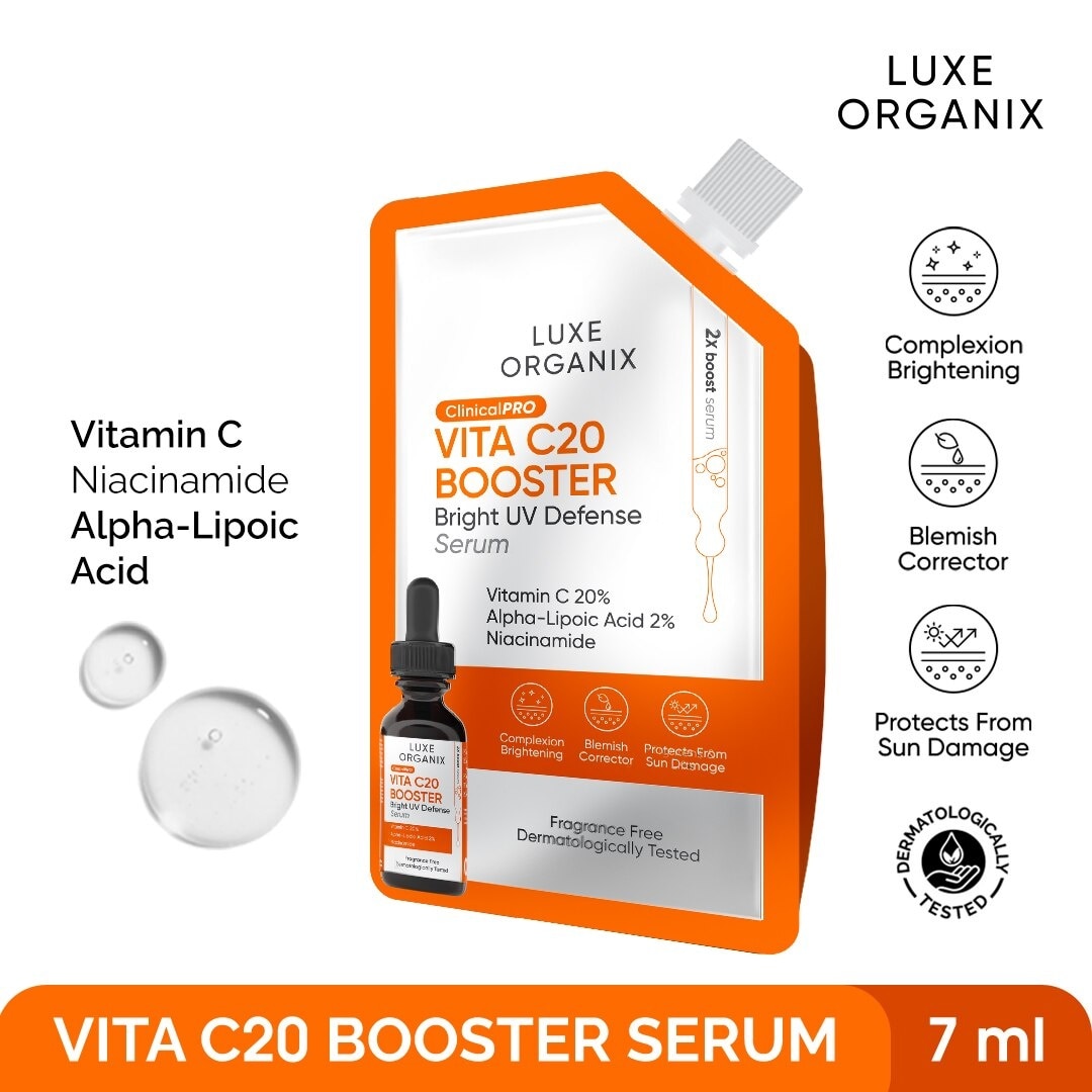 LUXE ORGANIX Clinical Pro Vita C20 Booster Bright UV Defense Serum 7ml