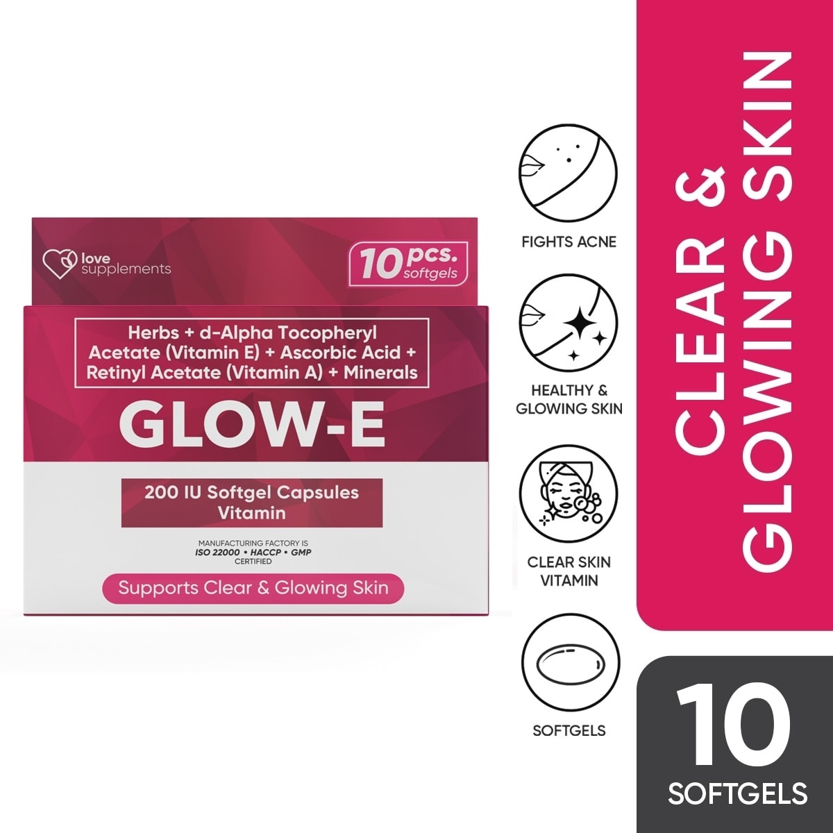 Glow-E Soft Gel Capsules Vitamin 10s