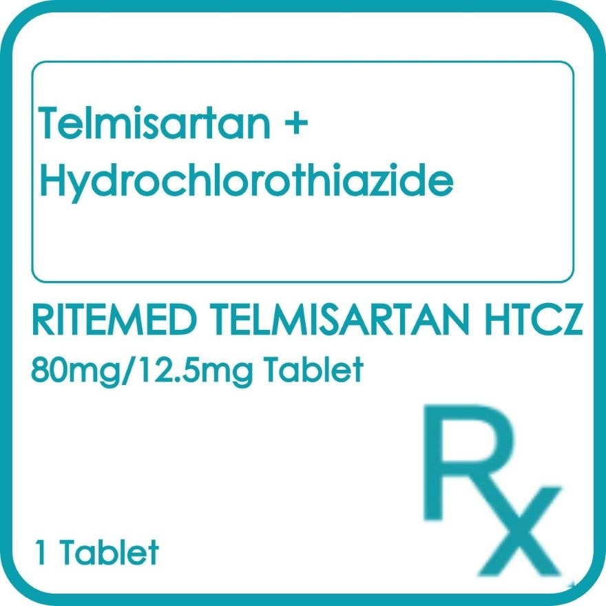 RITEMED TELMISARTAN+HTCZ 80mg Tablet Sold Per Piece [PRESCRIPTION REQUIRED]