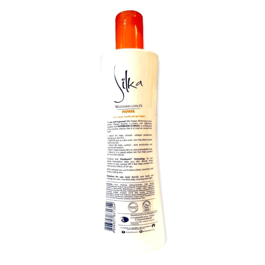 Silka Whitening Lotion Papaya Spf6 300Ml