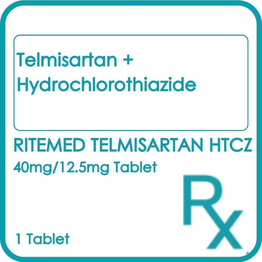 RITEMED TELMISARTAN HTCZ 40mg Sold Per Piece [PRESCRIPTION REQUIRED]
