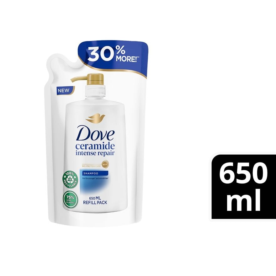 DOVE Ceramide Intense Repair Shampoo 650ml Refill Pack