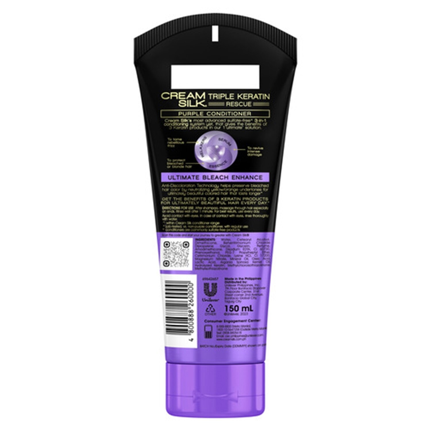 Triple Keratin Rescue Ultimate Bleach Enhance Purple Conditioner 150ml