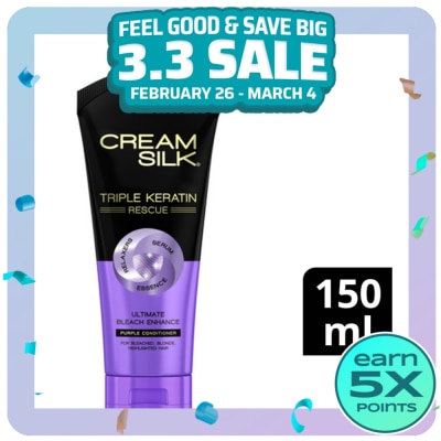 CREAMSILK Triple Keratin Rescue Ultimate Bleach Enhance Purple Conditioner 150ml