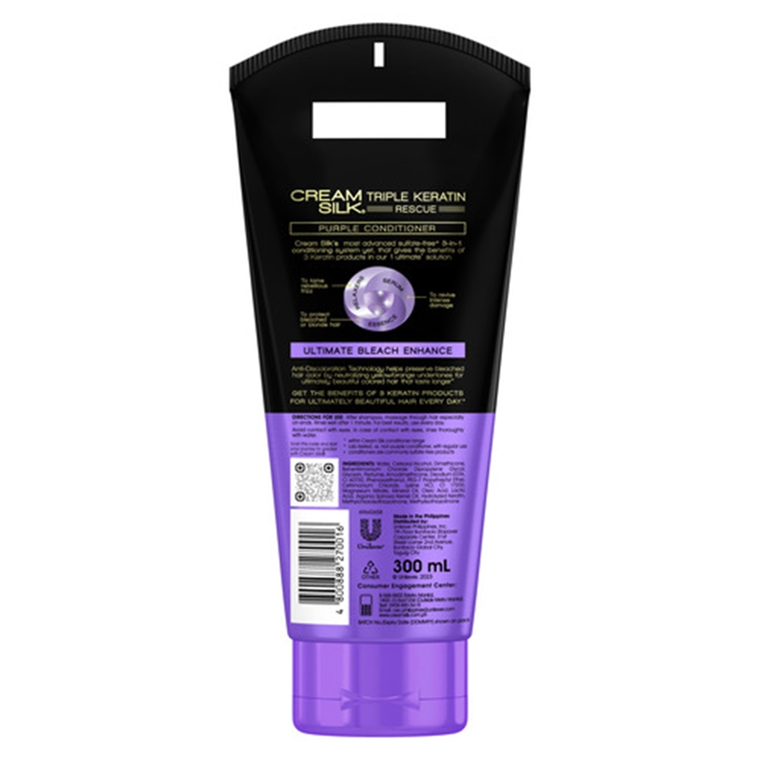 Triple Keratin Rescue Ultimate Bleach Enhance Purple Conditioner 300ml