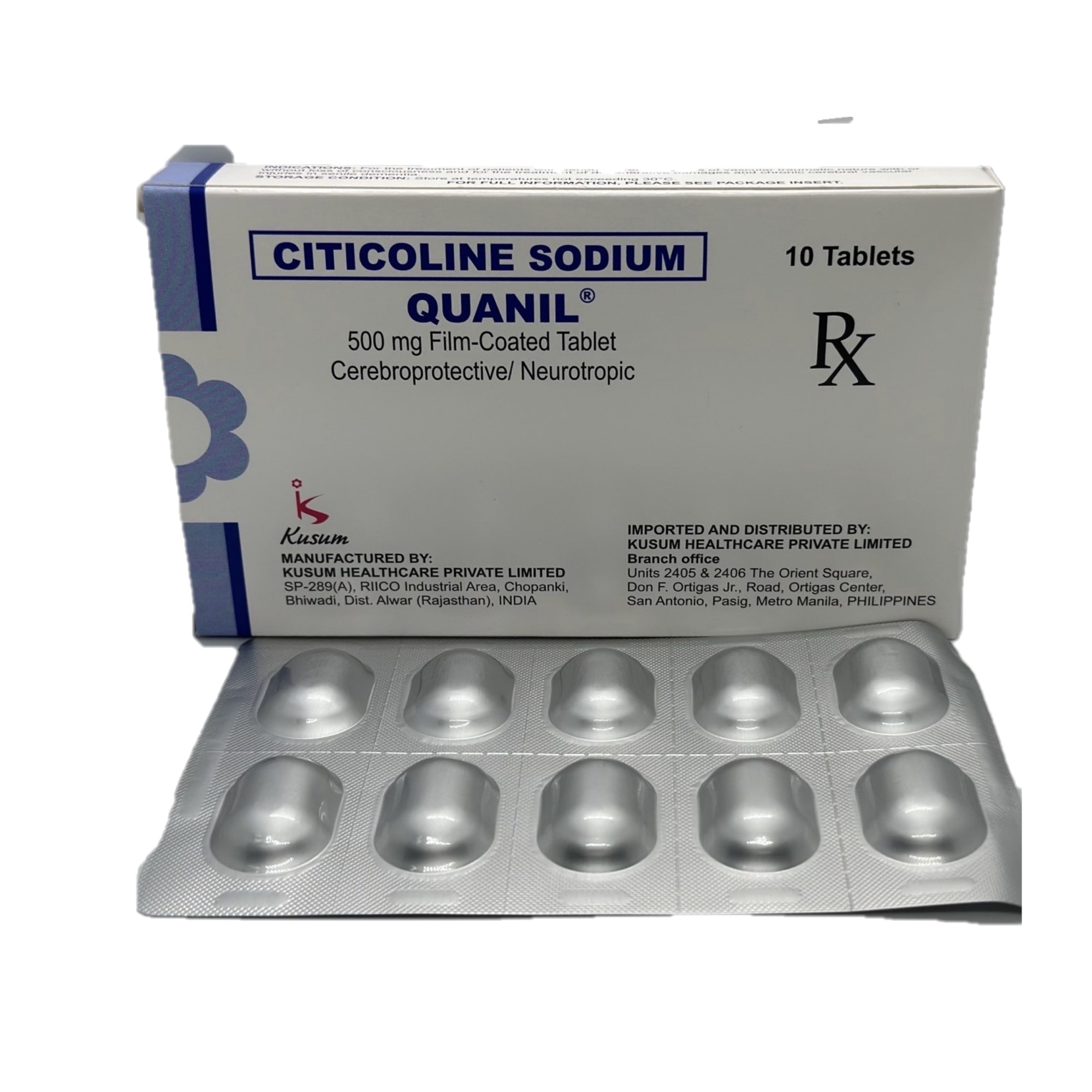 Citicoline Sodium 500 mg Film-Coated Tablet Cerebroprotective/ Neurotropic (sold per piece) [PRESCRIPTION REQUIRED]