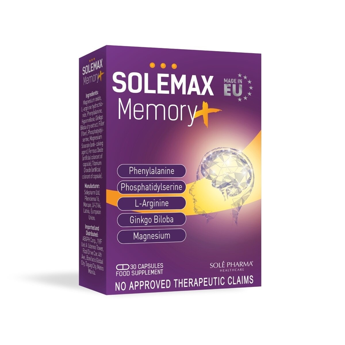 Solemax Memory Plus 30 Capsules