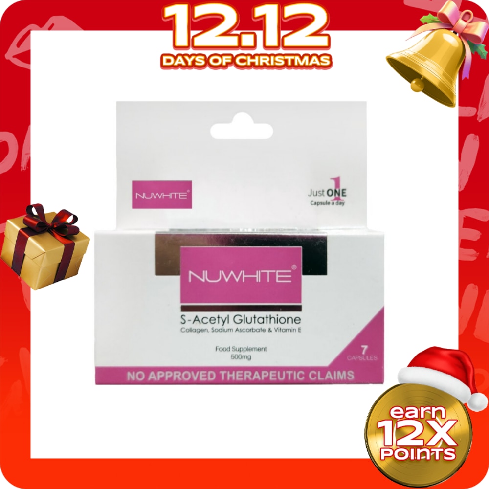 S-Acetyl Glutathione Food Supplement 7 Capsules 500mg