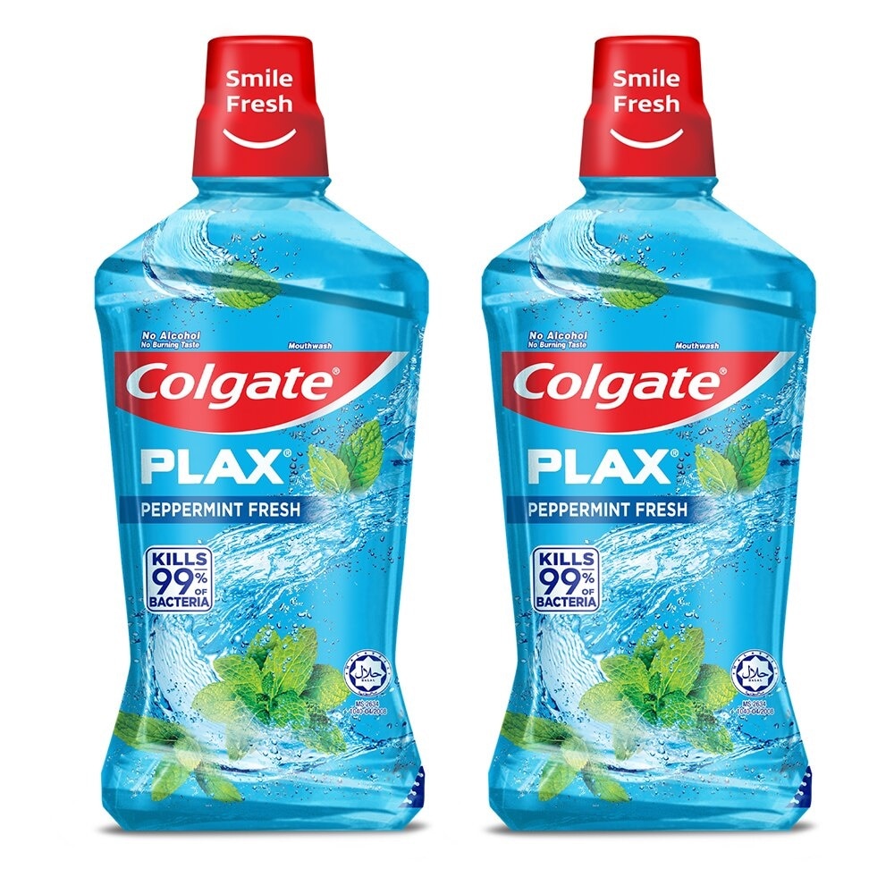 Colgate Plax Peppermint Mouthwash 1Lx2 Value Pack