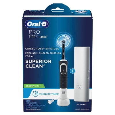 ORAL B Pro 100 Cross Action + FREE Travel Case