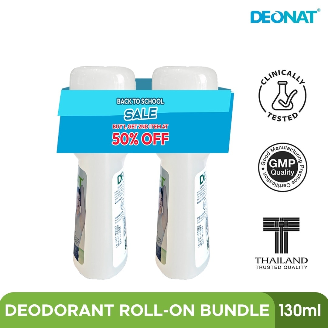 DEONAT Aloe Mineral Deodorant Roll On 65ml x 2pcs