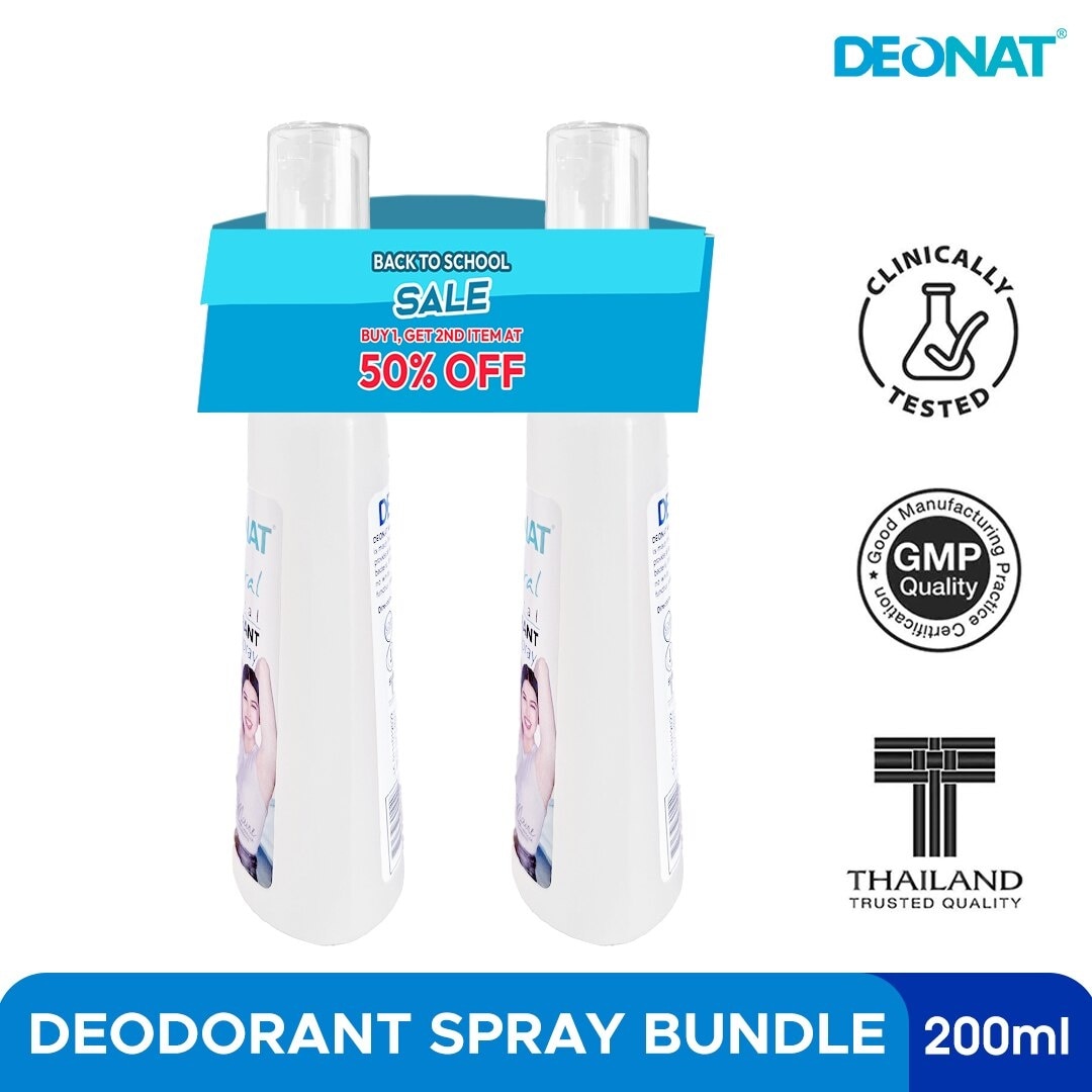 DEONAT Natural Mineral Deodorant Spray 100ml x 2pcs