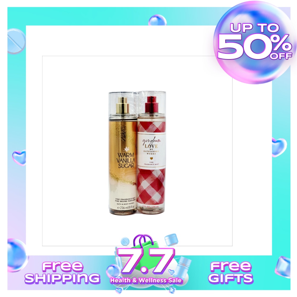 BATH N BODY WORKS Gs Warm Vanilla Sugar + Gingham Love 236ml