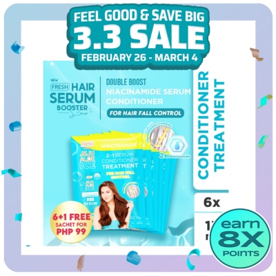 FRESH Hairlab Jeju Aloe Ice Double Boost Niacinamide 2 in 1 Serum Conditioner Treatment 20mlx6s