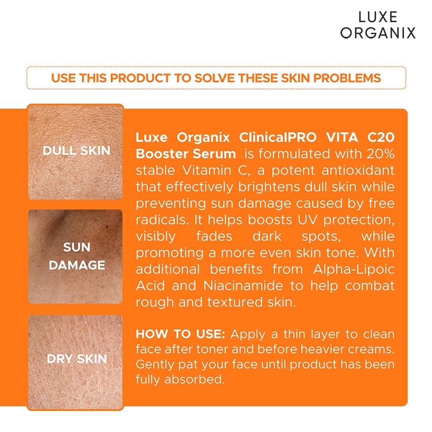 LUXE ORGANIX Clinical Pro Vita C20 Booster Serum 30ml