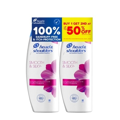 HEAD N SHOULDERS H&S Smooth & Silky 170ML Buy 1 Get 2nd at 50% Off