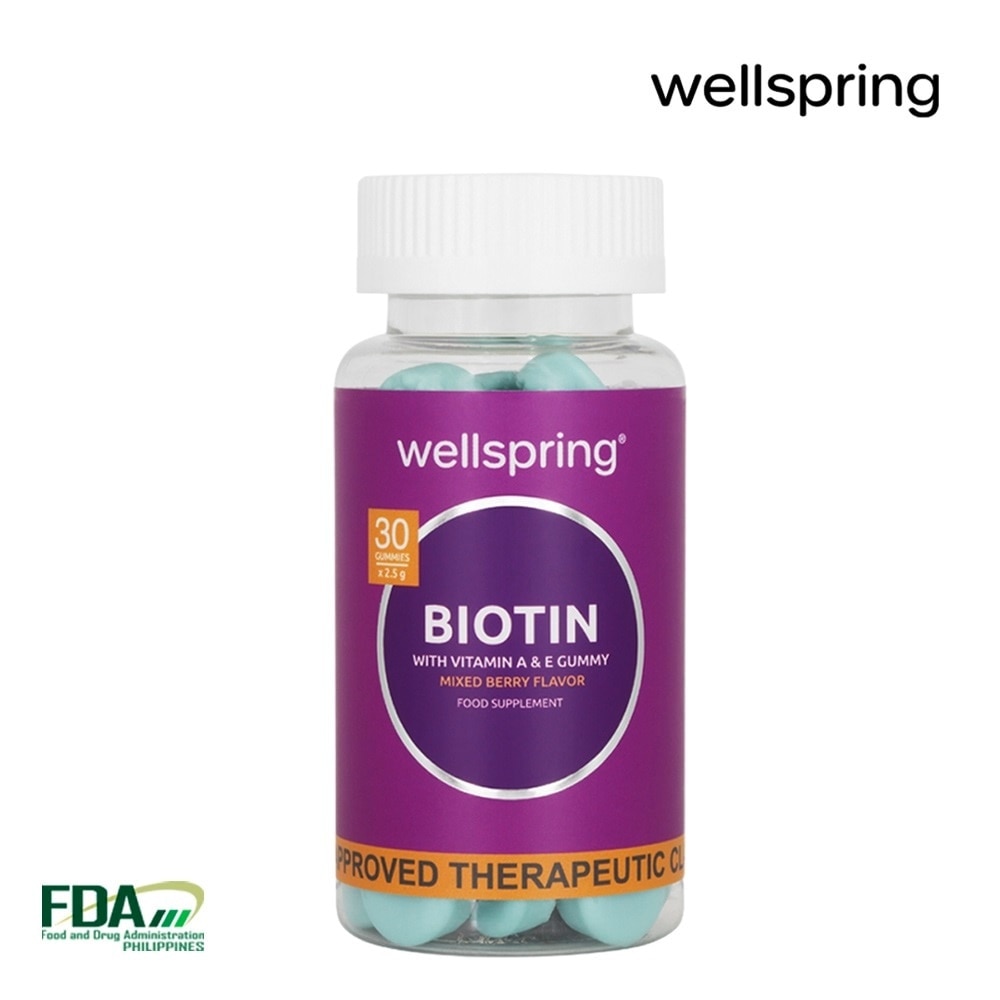 WELLSPRING Biotin With Vitamin A & E Gummies 30s