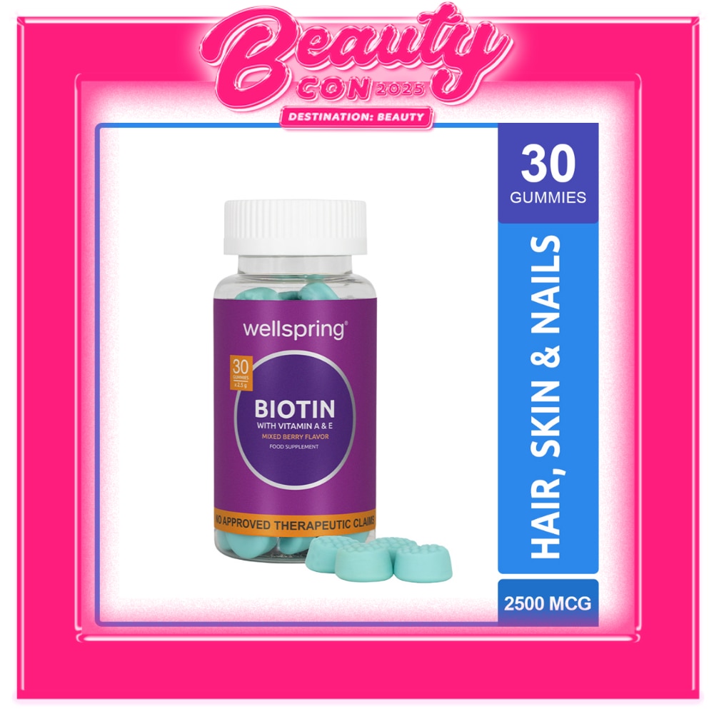 WELLSPRING Biotin With Vitamin A & E Gummies 30s