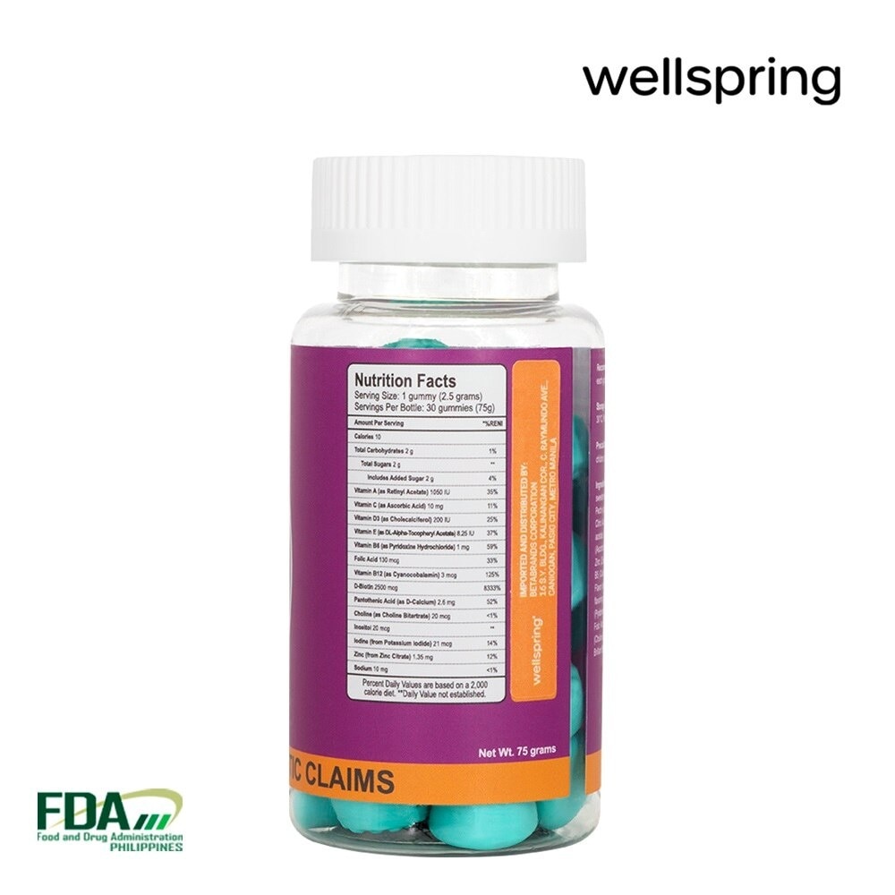 WELLSPRING Biotin With Vitamin A & E Gummies 30s