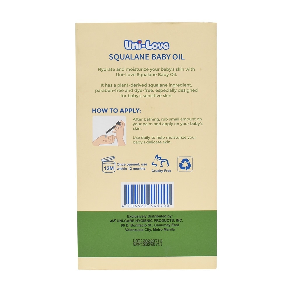 UNI LOVE Squalane Baby Oil 60ml