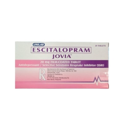 JOVIA Escitalopram Film-Coated Tablet 20mg [PRESCRIPTION REQUIRED]